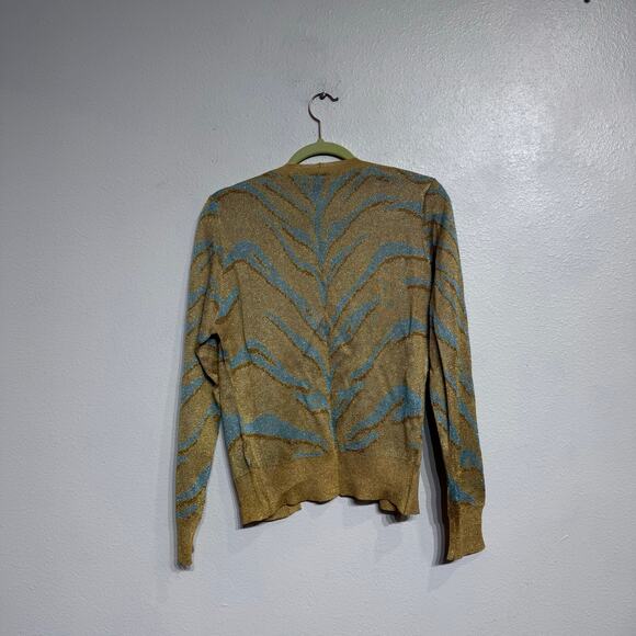 Happy Sheep Metallic Open Front Cardigan Sz L NWT - Picture 10 of 13
